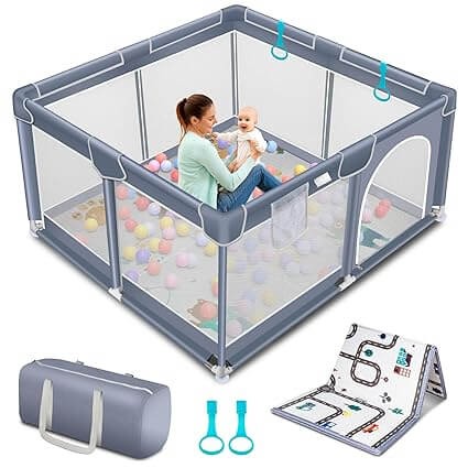 Large Baby Playpen with Mat