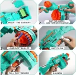 Nerf Gun Automatic Electric Toy Foam