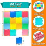 Kids Foam Puzzle Floor Play Mat With Solid