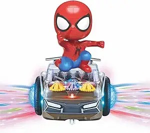 Superhero 360°Spin Interactive Musical Car