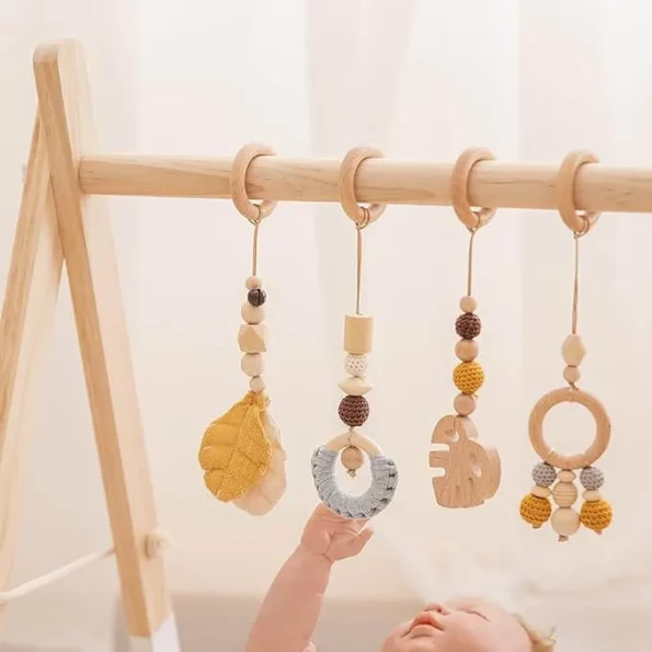 Wooden Baby Gym Hanging Toys RareWonderz