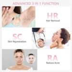 3 IN 1 Function For Hair Removal And Skin Care